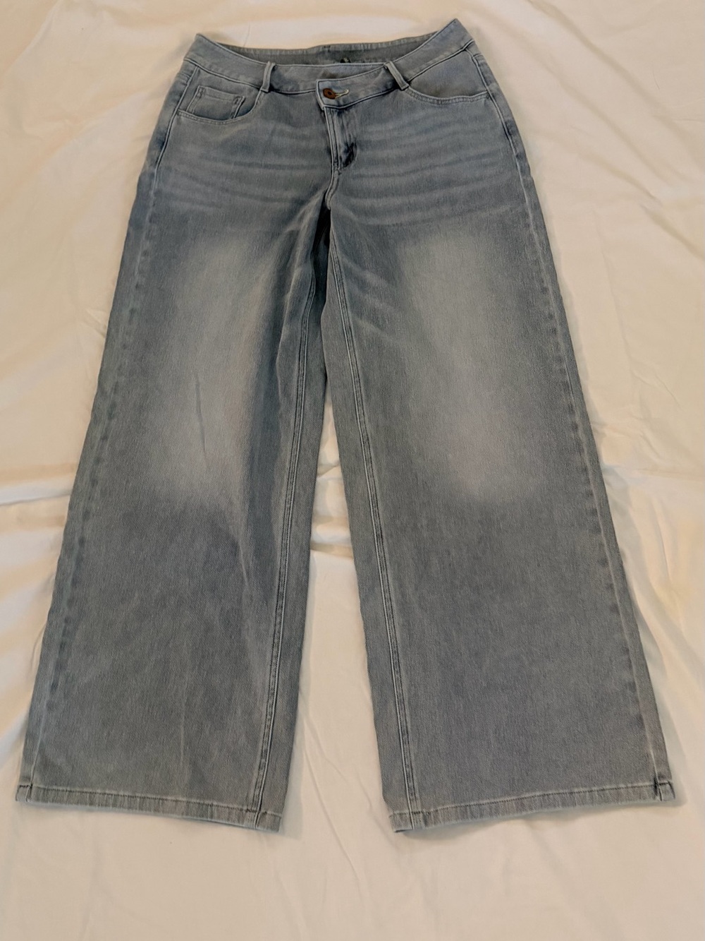 HALARA Light Blue Denim Wide Leg Jeans